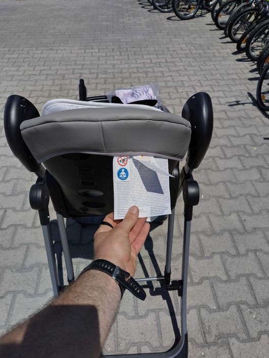 CANGAROO Стол за хранене с функция люлка NIRVANA 2в1 сив