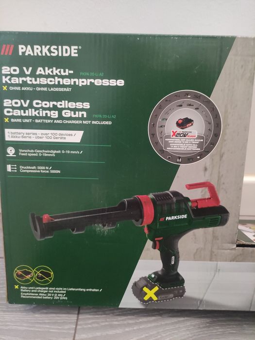 Pistol de silicon Parkside pe acumulator de 20 V