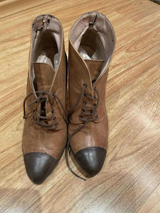 Красиви боти Alisha 40 н, естествена кожа, с дефект отвътре