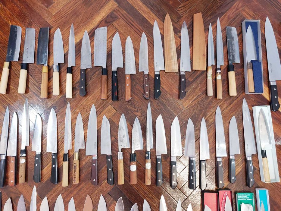 Cutite Bucatarie Japoneze Vechi Lucrate Manual Originale!