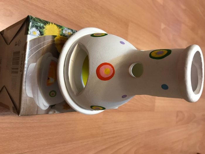 Свещник Chimine - Нов, с голяма лимонена свещ, h= 15,5 см; = d10,5 см