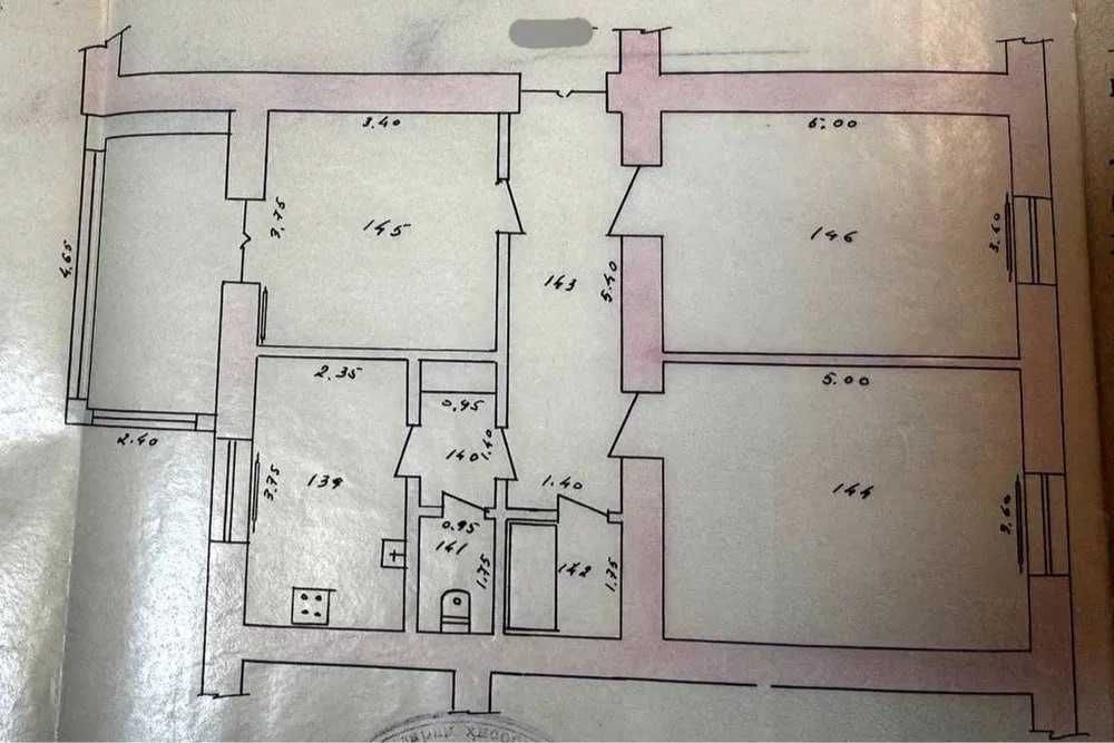 4-комн. с высокими потолками, кирпич, ул. Лабзак, 84 м²`