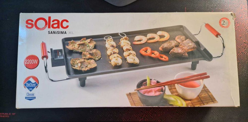 Нова тефлонова електрическа скара Solac Sansima XL – 2200 W