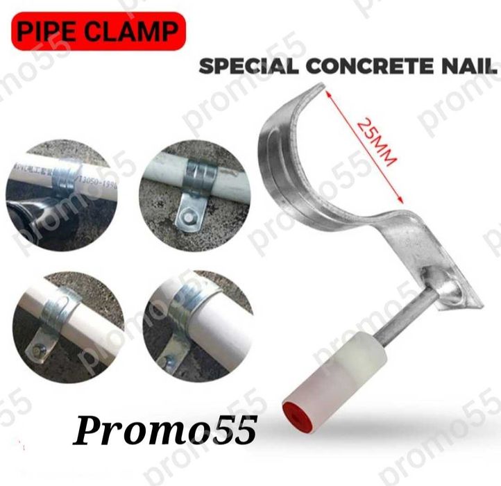 Професионални Кръгли Стоманени Пирони със Скоби за Тръби и Кабели