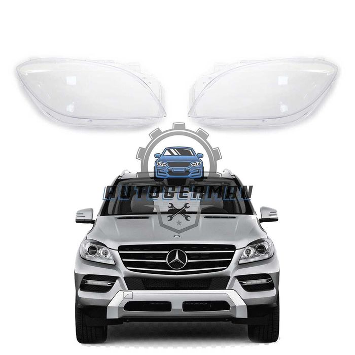 Капаци фарове Mercedes ML W166 ML350 (12-15) стъкло фарове крушки Мерцедес МЛ В166 МЛ350 xenon