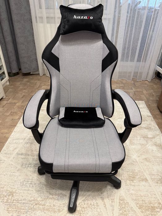 Scaun Gaming/Birou Huzaro – Material Textil, Spatar rabatabil, Suport Picioare