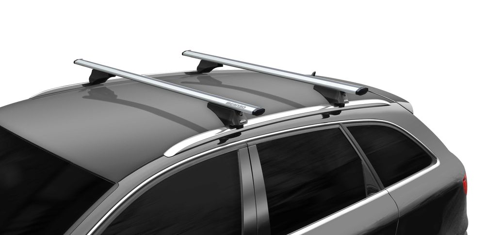 Bare transversale aero Menabo Leopard Silver XL pe bare longitudinale