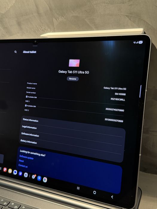 КАТО ЧИСТО НОВ Samsung Galaxy Tab S11 Ultra 5G Cellular + Keyboard + S Pen