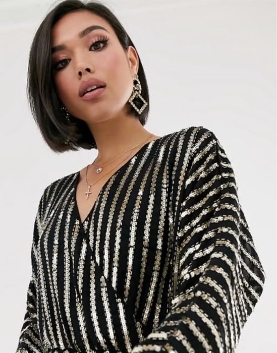 Миди платье с рукавами Asos