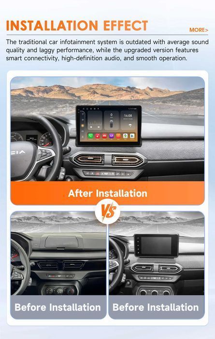 Navigatie Android Dacia Logan 3 Sandero Jogger Wifi Bluetooth Carplay