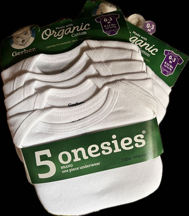 Gerber. Organic. Боди для новорожденных из США. Оригинал. Разм 0-3 мес