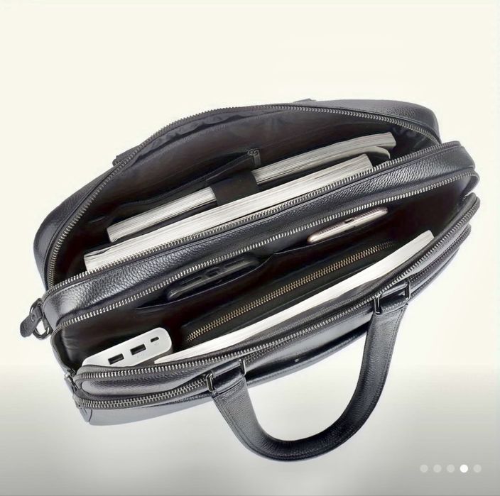 Мъжка луксозна бизнес чанта /Офис куфарче за пътуване от естест. кожа!