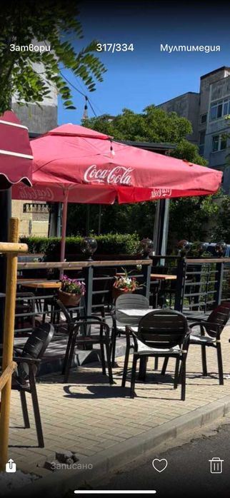 Маси и столове - Чадър от заведение