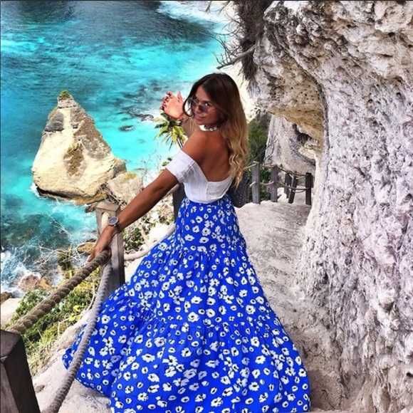 Fustă lungă ZARA,  din bumbac, măsura S