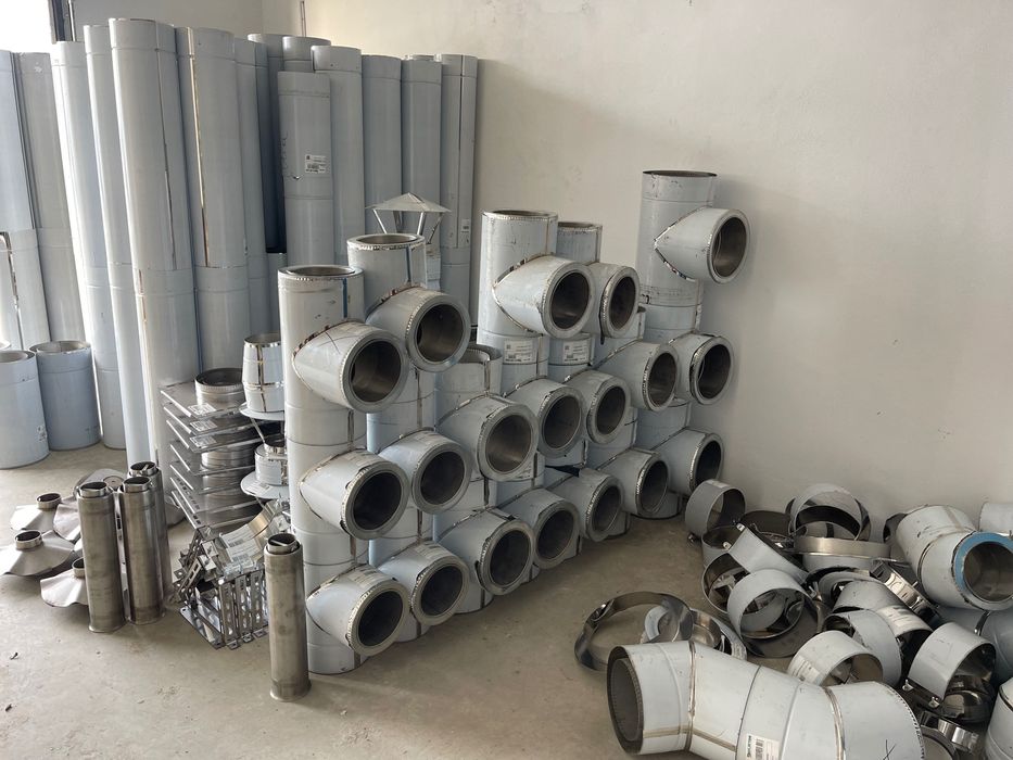 Horn de inox Coș de fum Burlane din inox izolate!