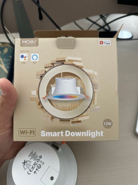 Умный встраиваемый светильник Moes RGB (Wi-Fi / Zigbee)
