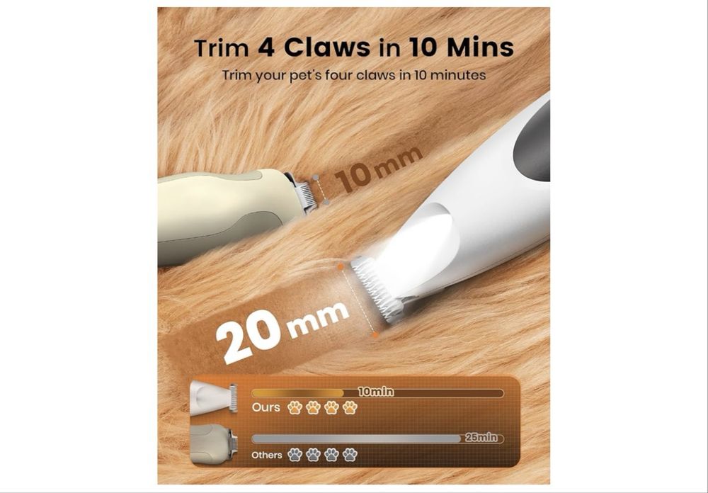 Trimmer de tuns pentru labe Oneisall pentru câini cu lumină