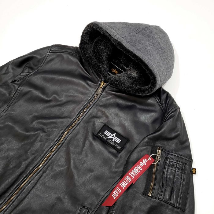 ALPHA INDUSTRIES 193129 Оригинал Кожено Яке Естествена Кожа Бомбър M-L