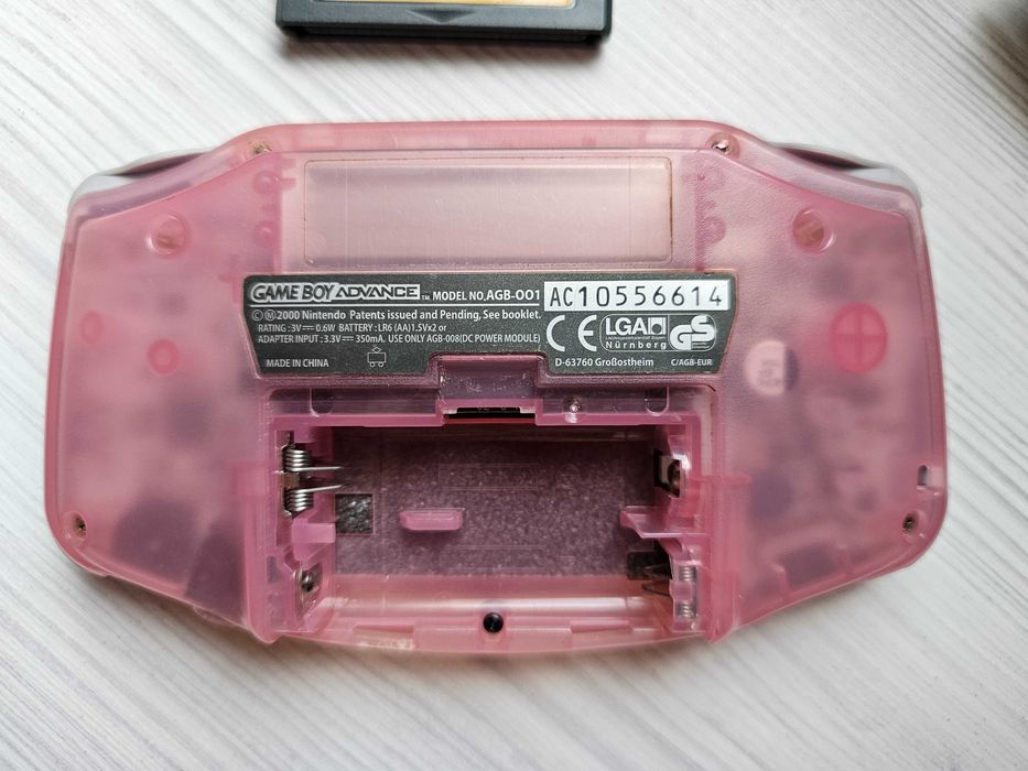 Nintendo Game Boy Advance Pink Clear
