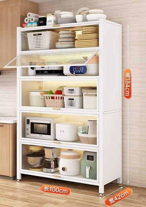 Стальной сервант для кухни/Po‘lat ovqat xonasi javoni