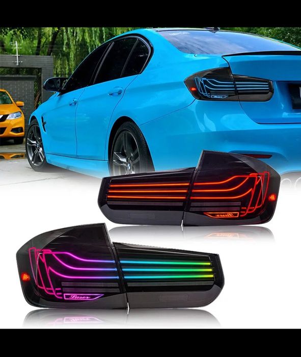 Set Stopuri Full LED RGB 3D Dragon Scales BMW Seria 3 F30 F35 F80 M3