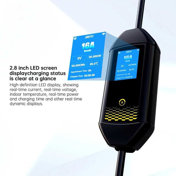 Преносимо зарядно Type 2 за електрически автомобили 4 метра, 540