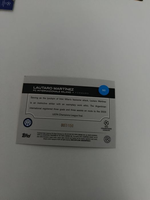 Lautaro Martinez  7/150 ucl final