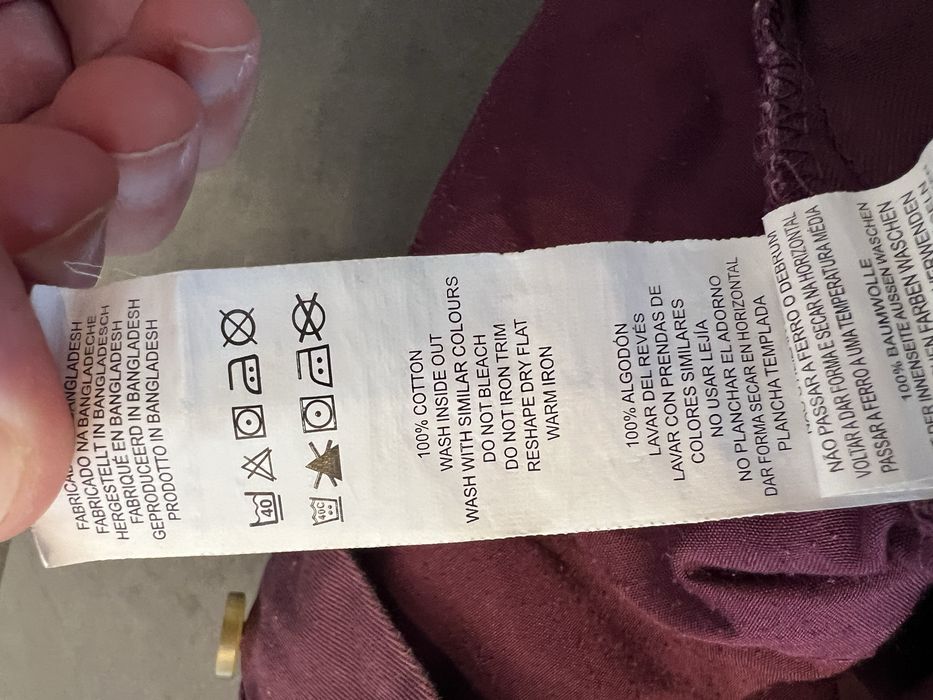 Pantaloni Scurți Bărbați Chino Primark – Vișiniu / Bordeaux (Etichetă W34, Recomandați M)