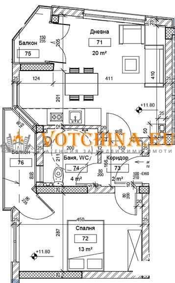 Продава се Двустаен апартамент в Варна, Гранд Мол Варна - 53 кв.м за 1421 €/кв.м - Снимка #2