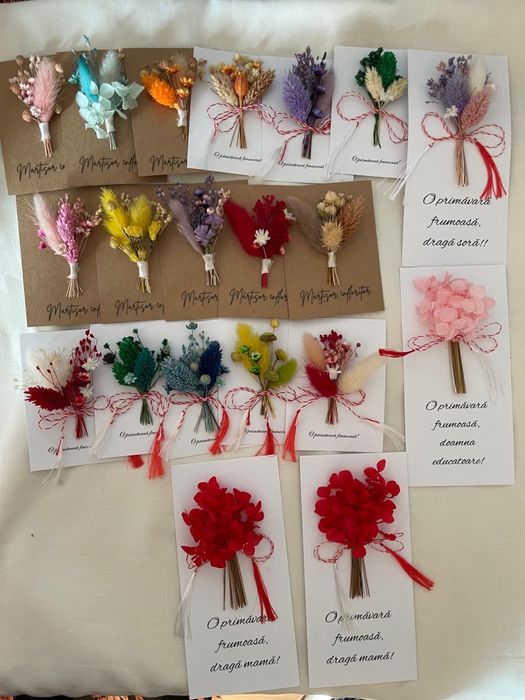 Martisoare cu flori uscate