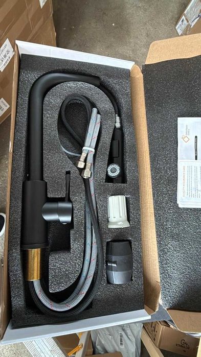 Robinet Bucatărie negru extensibil Nou