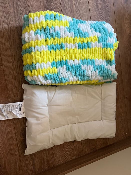 Бебешко Одеало за момче + подарък чисто нова възглавница от ИКЕА