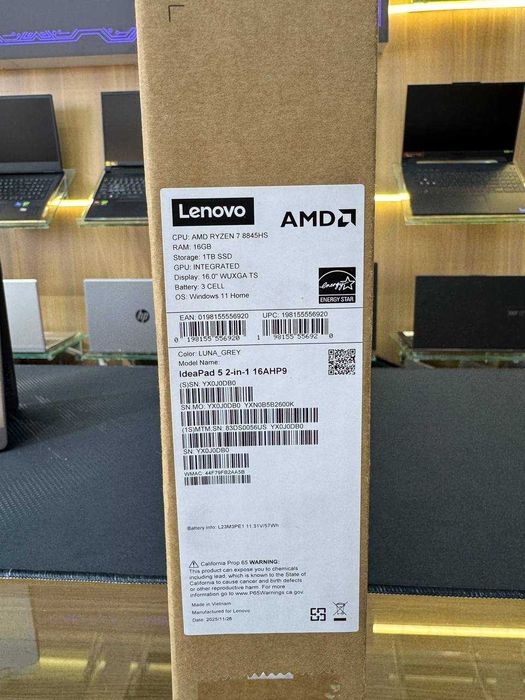 Noutbuk Lenovo IdeaPad 5 Ryzen 7 8845HS 16/1TB 16.0" IPS x360 Sensorli