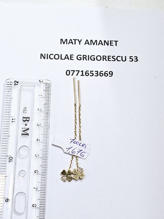 Maty Amanet cercei din aur 14 k 1.67 g cod 185