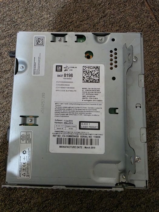 Radio cd 600 Astra J din 2018 original GM