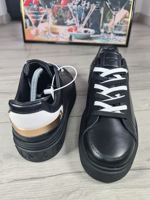 Sneakers-Balmain-Negru-Alb-43-Transport-Gratuit-Breloc-LV+Parfum-Cadou