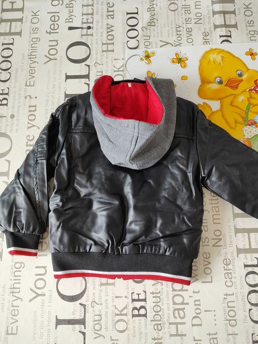 Намалено от 58 лв-Яке кожено дебело за зимата с каракул и Син елек