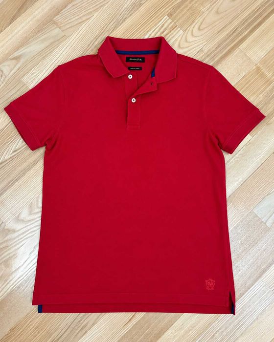 Tricou Massimo Dutti Polo Bărbați Roșu 100% Bumbac – Mărimea M