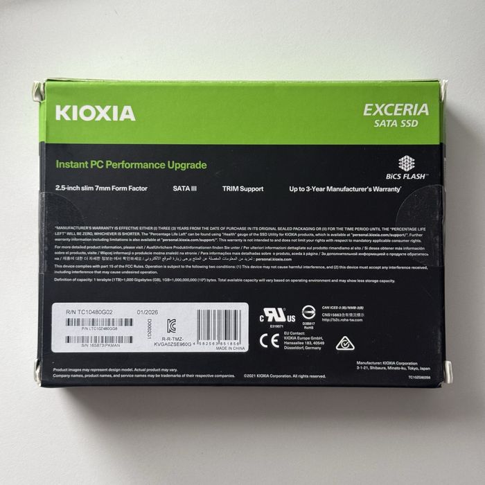 SSD KIOXIA Exceria - 480GB - SATA III - 2.5 inch