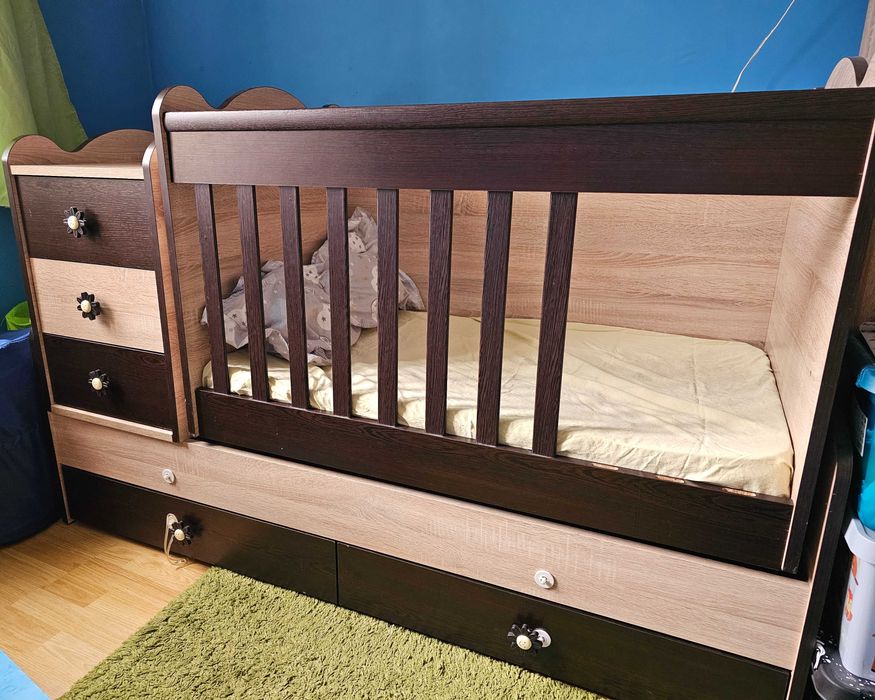 Трансформираща се кашара 3 в 1 + 2 матрака