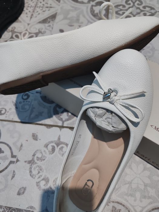 Балетки белые, р.38