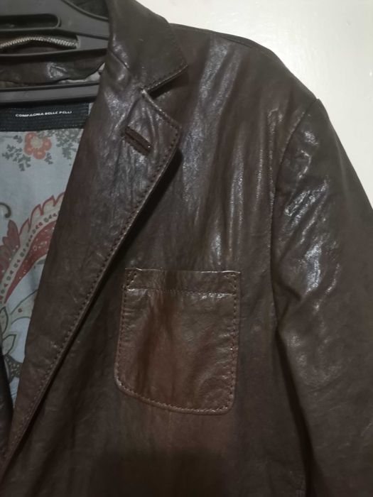 Мъжки сака естествена кожа