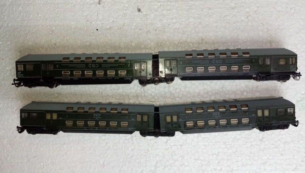 Vagon etajat TT trenulet electric scara 1:120