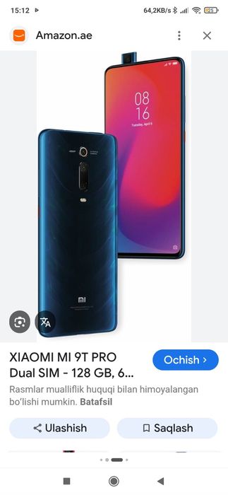 Mi 9t korobkasi bor