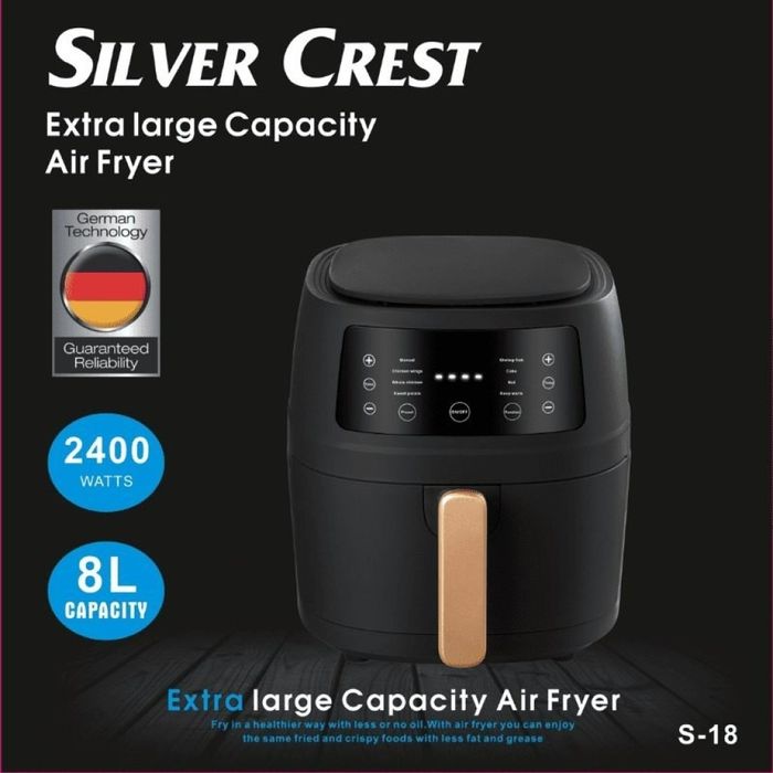 Уред за готвене с горещ въздух Silver Crest S-18, 8 литра, 2400 W - ПР