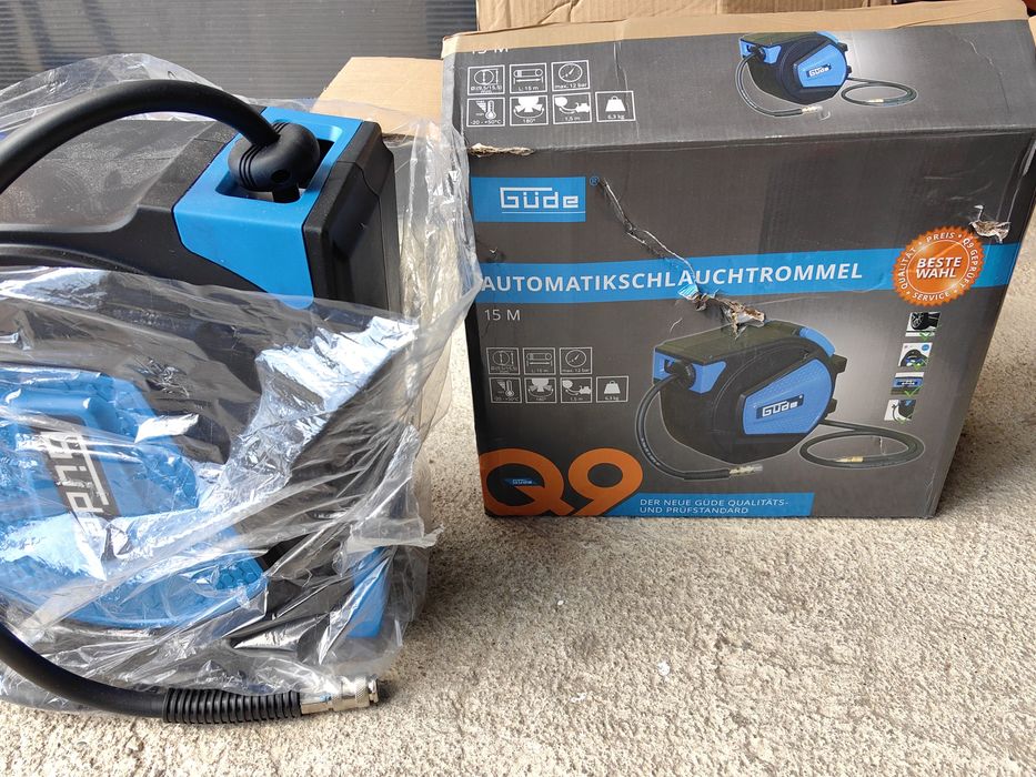 Автоматична макара с маркуч за въздух GUDE 2882, 15 м, 12 бара
 на мар