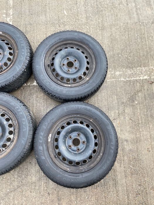 Jante tabla 5x112 vw golf skoda seat audi cu anvelope iarna 195 65 15