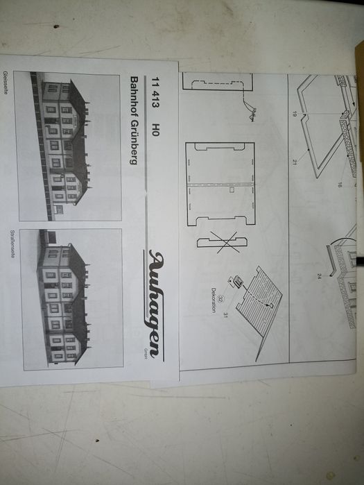 Auhagen 11413 diorama clădire gară 1:87