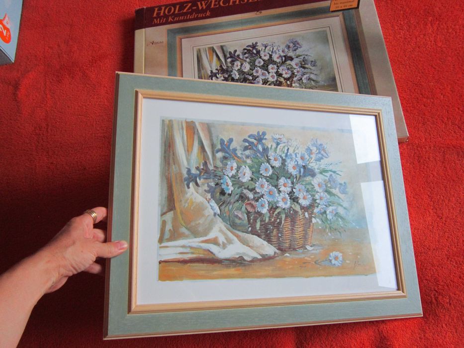 cadou rar 2x noua rama lemn,verde superba Germania