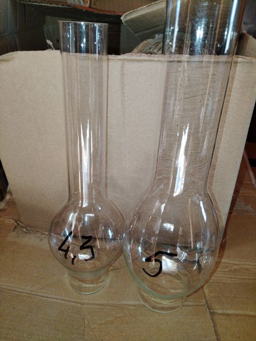 Sticle lampă gaz, opalină petrol diferite dimensiuni